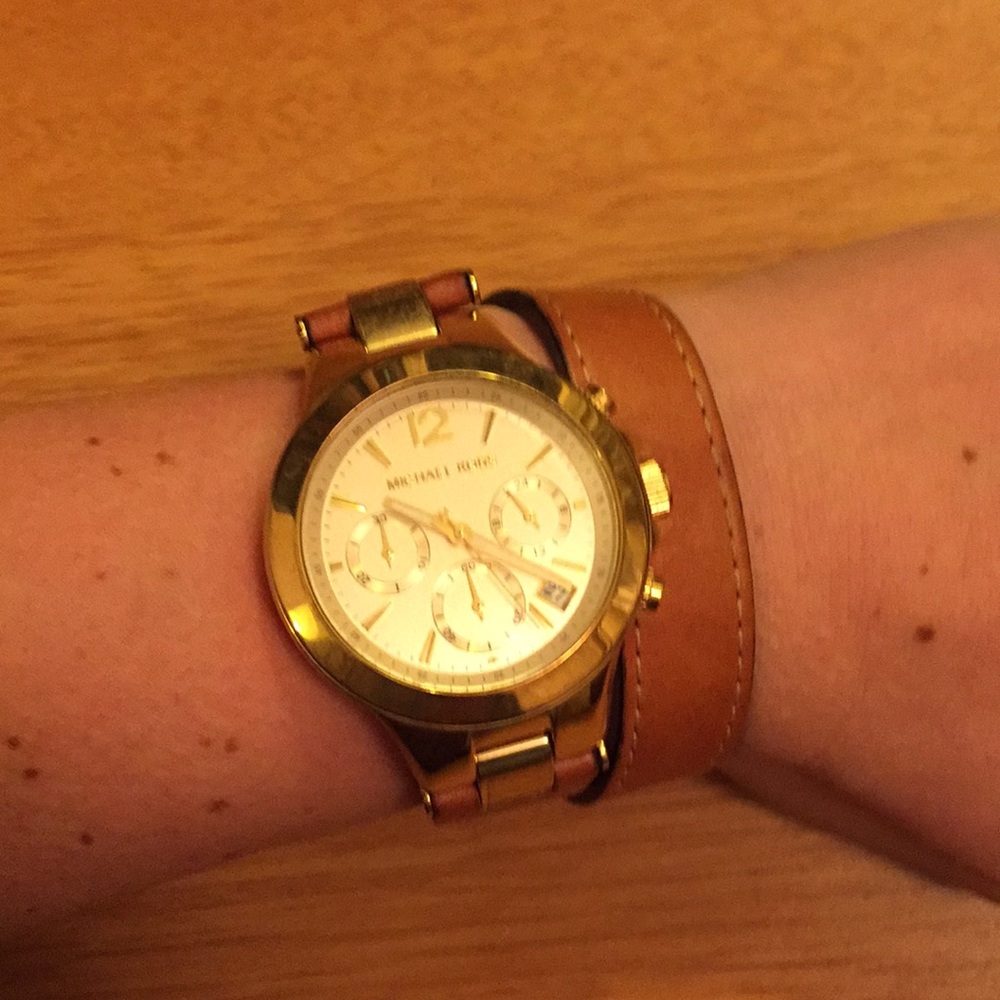 Michael Kors wrap-around leather watch